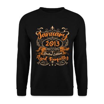 January 2013 | Aged Perfectly | Limited Edition - Unisex Sweatshirt - black - Front - Alina (178cm) & Michal (187cm)