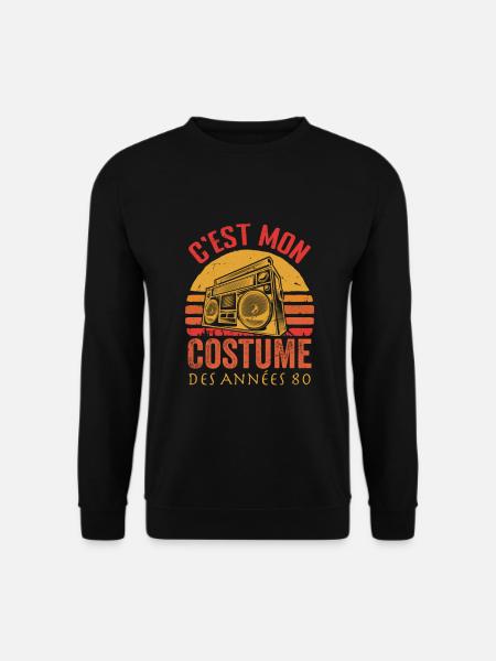 80s Disco costume outfit - Unisex Sweatshirt - black