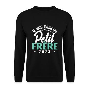 I'm going to have a little brother 2023, child ad - Unisex Sweatshirt - black - Front - Alina (178cm) & Michal (187cm)
