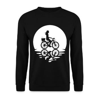 Cercle et réflexion - Frau Radfahren - - Sweat-shirt Unisexe - noir - Devant - Alina (178cm) & Michal (187cm)