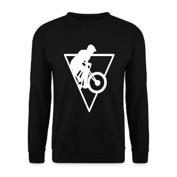 Triangle - Cyclisme - (2) - Sweat-shirt Unisexe - noir - Devant - Alina (178cm) & Michal (187cm)