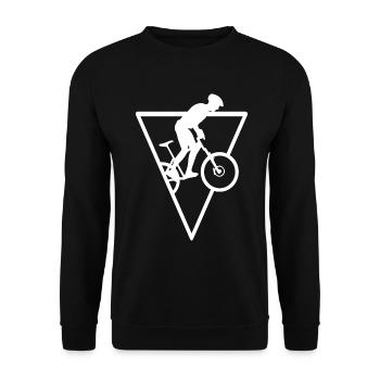 Triangle - Cyclisme - (5) - Sweat-shirt Unisexe - noir - Devant - Alina (178cm) & Michal (187cm)
