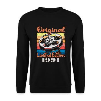 Original limitierte Auflage von 1991 - Unisex Pullover - Schwarz - Vorne - Alina (178cm) & Michal (187cm)