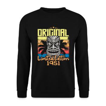 Légendes Sont Nées En 1951 Cadeau D'anniversaire - Sweat-shirt Unisexe - noir - Devant - Alina (178cm) & Michal (187cm)