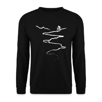 Ligne courbe - cyclisme - (4) - Sweat-shirt Unisexe - noir - Devant - Alina (178cm) & Michal (187cm)