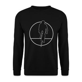 Kreis - Radfahren - (6) - Unisex Pullover - Schwarz - Vorne - Alina (178cm) & Michal (187cm)
