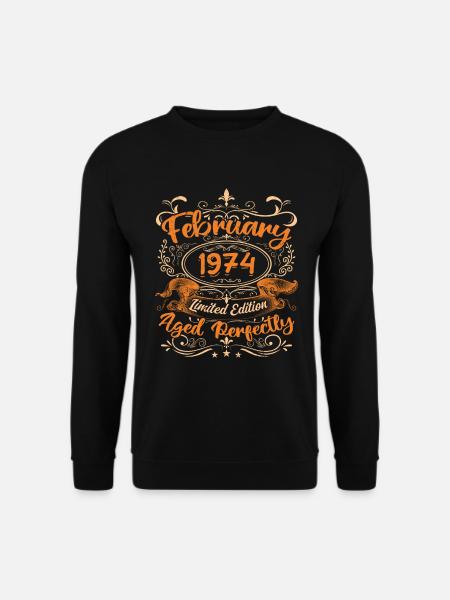 February 1974 | Aged Perfectly - Unisex Sweatshirt - black