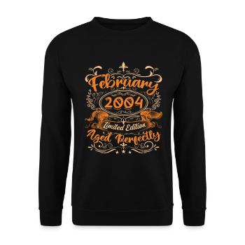 Februar 2004 | Perfekt gealtert - Unisex Pullover - Schwarz - Vorne - Alina (178cm) & Michal (187cm)