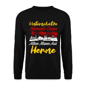 Herne - Unisex Pullover - Schwarz - Vorne - Alina (178cm) & Michal (187cm)
