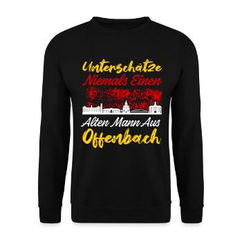 Offenbach - Unisex Pullover - Schwarz - Vorne - Alina (178cm) & Michal (187cm)