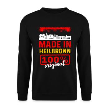 Heilbronn - Unisex Pullover - Schwarz - Vorne - Alina (178cm) & Michal (187cm)