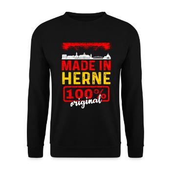Herne - Unisex Pullover - Schwarz - Vorne - Alina (178cm) & Michal (187cm)
