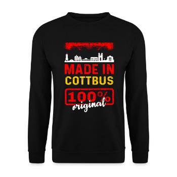 Cottbus - Unisex Pullover - Schwarz - Vorne - Alina (178cm) & Michal (187cm)