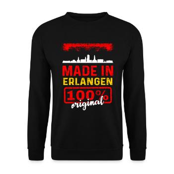 Erlangen - Unisex Pullover - Schwarz - Vorne - Alina (178cm) & Michal (187cm)