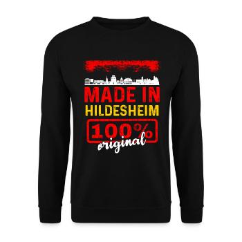 Hildesheim - Unisex Pullover - Schwarz - Vorne - Alina (178cm) & Michal (187cm)