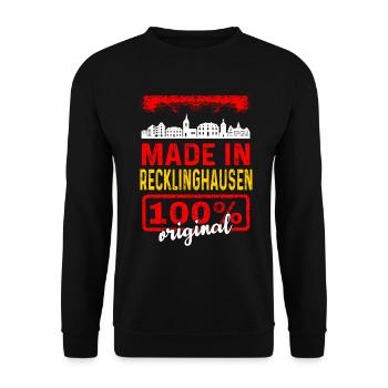 Recklinghausen - Unisex Pullover - Schwarz - Vorne - Alina (178cm) & Michal (187cm)
