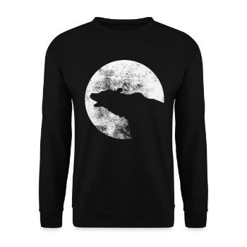 Moon - Bear - (2) - Unisex Sweatshirt - black - Front - Alina (178cm) & Michal (187cm)