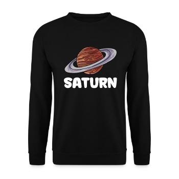 Saturn - Unisex Sweatshirt - black - Front - Alina (178cm) & Michal (187cm)