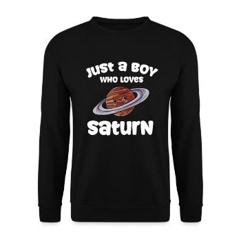 Saturn - Unisex Sweatshirt - black - Front - Alina (178cm) & Michal (187cm)