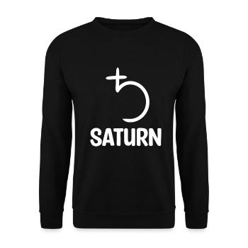Saturn - Unisex Sweatshirt - black - Front - Alina (178cm) & Michal (187cm)