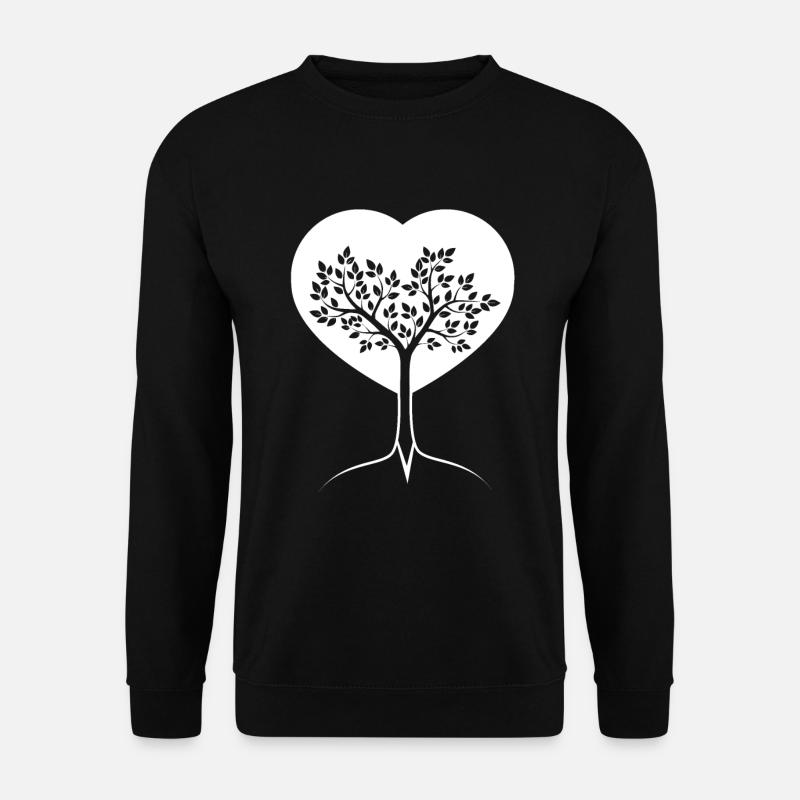 Heart - Tree - (2) - Unisex Sweatshirt - black