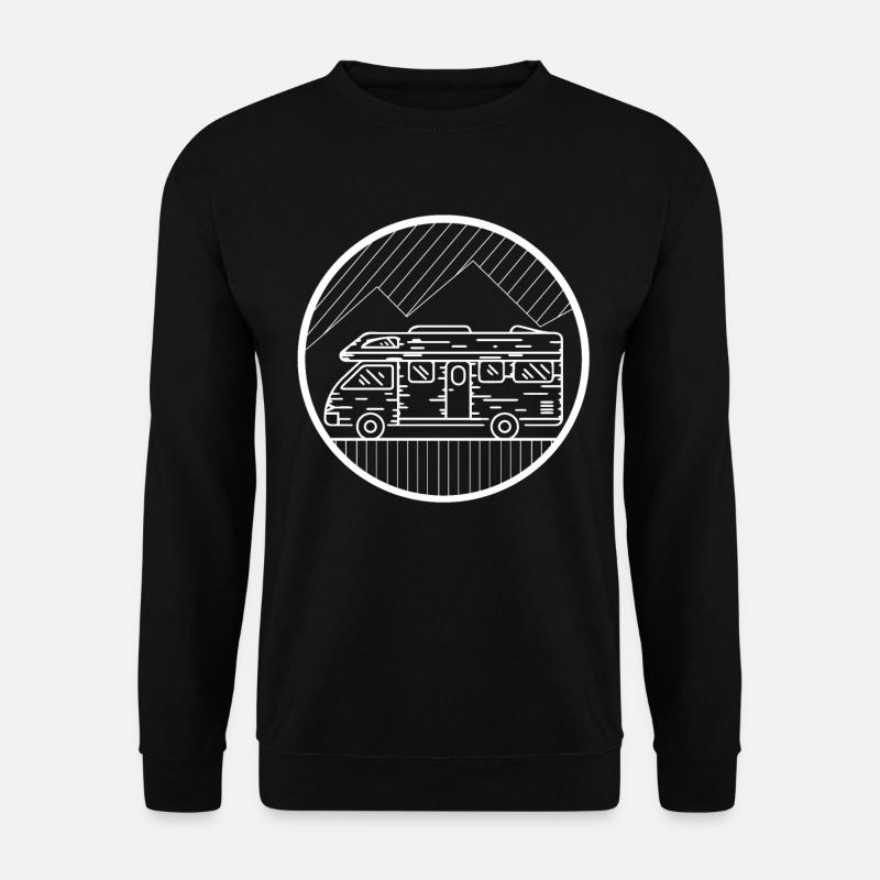 Kreis - Camping Van - - Unisex Pullover - Schwarz