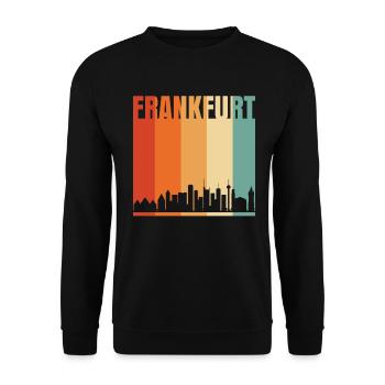Frankfurt - Unisex Pullover - Schwarz - Vorne - Alina (178cm) & Michal (187cm)
