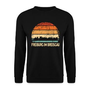 Freiburg - Unisex Pullover - Schwarz - Vorne - Alina (178cm) & Michal (187cm)
