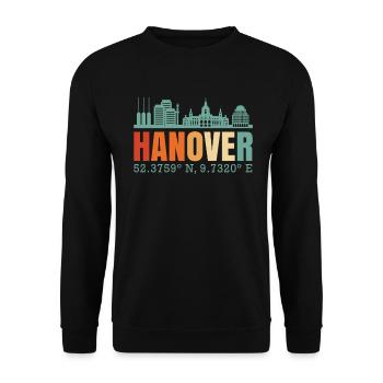 Hannover - Unisex Pullover - Schwarz - Vorne - Alina (178cm) & Michal (187cm)