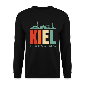 Kiel - Unisex Pullover - Schwarz - Vorne - Alina (178cm) & Michal (187cm)
