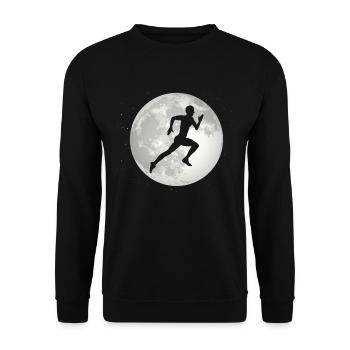 Pleine Lune - Course à pied - - Sweat-shirt Unisexe - noir - Devant - Alina (178cm) & Michal (187cm)