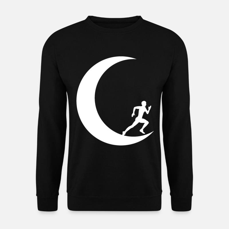 Crescent Moon - Running - - Unisex Sweatshirt - black