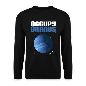 Uranus - Unisex Sweatshirt - black - Front - Alina (178cm) & Michal (187cm)