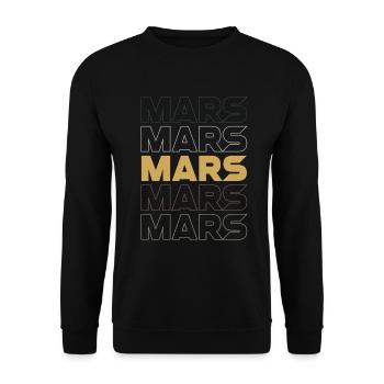 Mars - Unisex Sweatshirt - black - Front - Alina (178cm) & Michal (187cm)