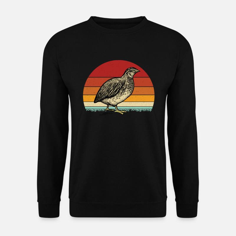 Wachtel Vogel Geschenk - Unisex Pullover - Schwarz