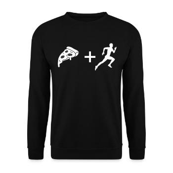 Pizza - Course à pied - - Sweat-shirt Unisexe - noir - Devant - Alina (178cm) & Michal (187cm)