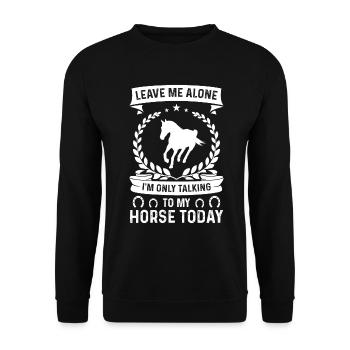 Lass mich in Ruhe, ich spreche heute nur mit meine - Unisex Pullover - Schwarz - Vorne - Alina (178cm) & Michal (187cm)