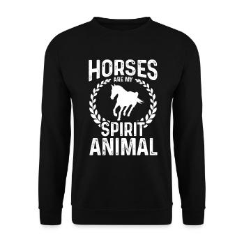 Horses are my soul animal - Unisex Sweatshirt - black - Front - Alina (178cm) & Michal (187cm)