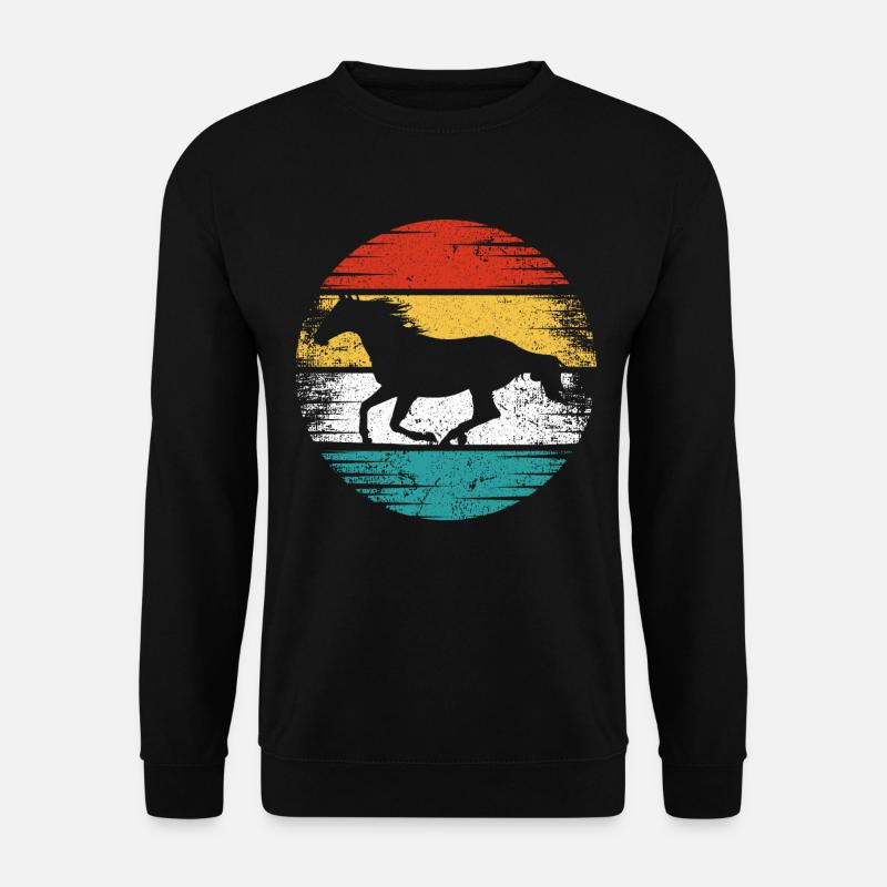 Cheval Rétro - Sweat-shirt Unisexe - noir