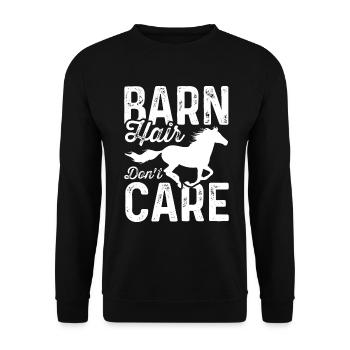 Barn hair doesn't matter - Unisex Sweatshirt - black - Front - Alina (178cm) & Michal (187cm)