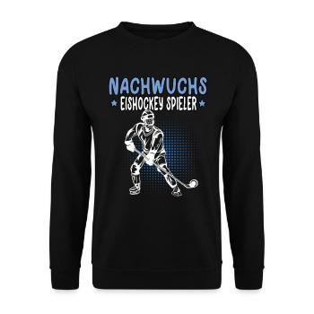 Nachwuchs Eishockey Spieler Hockey junge - Unisex Pullover - Schwarz - Vorne - Alina (178cm) & Michal (187cm)