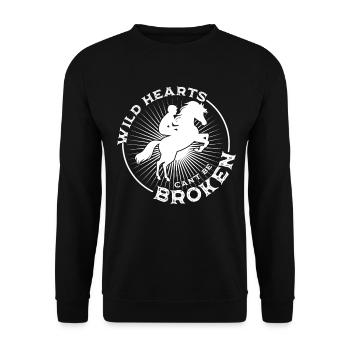 Wild Hearts Can't Be Broken 1 - - Unisex Sweatshirt - black - Front - Alina (178cm) & Michal (187cm)