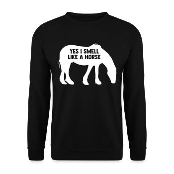Yes, I smell like a horse 1 - - Unisex Sweatshirt - black - Front - Alina (178cm) & Michal (187cm)