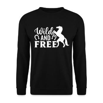 Sauvage et libre - (2) - Sweat-shirt Unisexe - noir - Devant - Alina (178cm) & Michal (187cm)