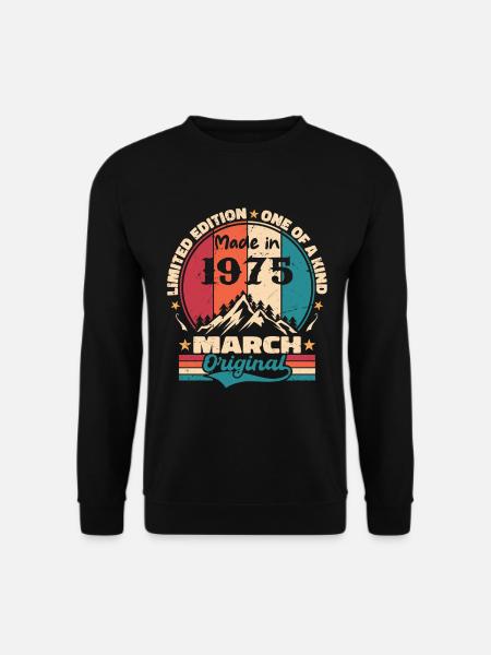 March 1975 | Aged Perfectly - Unisex Sweatshirt - black
