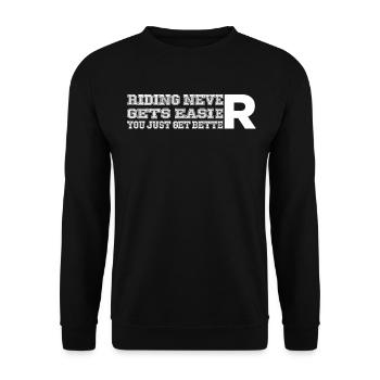 Rouler n’est jamais plus facile, vous ne faites que vous améliorer - - Sweat-shirt Unisexe - noir - Devant - Alina (178cm) & Michal (187cm)