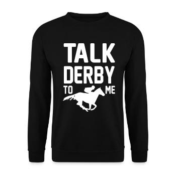 Sprich Derby zu mir 2 - - Unisex Pullover - Schwarz - Vorne - Alina (178cm) & Michal (187cm)