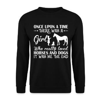 Il était une fois une fille - - Sweat-shirt Unisexe - noir - Devant - Alina (178cm) & Michal (187cm)
