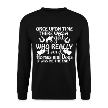 Il était une fois une fille qui aimait vraiment - Sweat-shirt Unisexe - noir - Devant - Alina (178cm) & Michal (187cm)