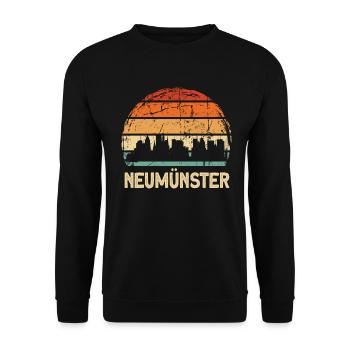 Neumünster - Unisex Pullover - Schwarz - Vorne - Alina (178cm) & Michal (187cm)